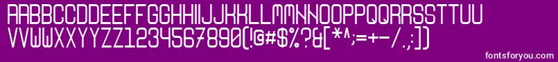 フォントNikoleta – 紫の背景に白い文字