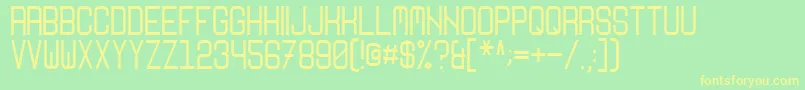 Nikoleta Font – Yellow Fonts on Green Background