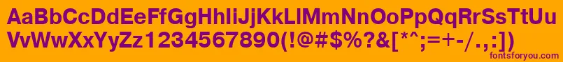 Шрифт PragmaticacttBold90b – фиолетовые шрифты на оранжевом фоне