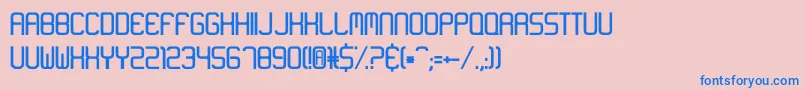 フォントNeon Like – ピンクの背景に青い文字