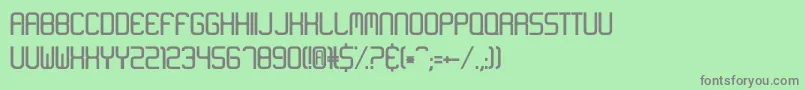 フォントNeon Like – 緑の背景に灰色の文字