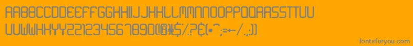 Neon Like Font – Gray Fonts on Orange Background