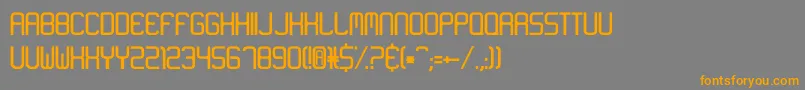 フォントNeon Like – オレンジの文字は灰色の背景にあります。