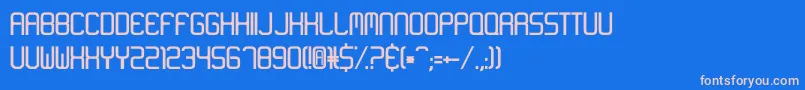 フォントNeon Like – ピンクの文字、青い背景