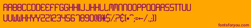 フォントNeon Like – オレンジの背景に紫のフォント