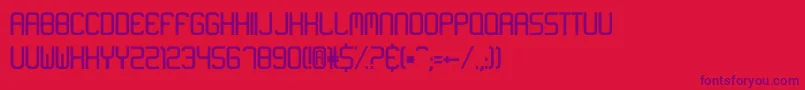 Czcionka Neon Like – fioletowe czcionki na czerwonym tle