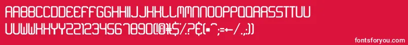 フォントNeon Like – 赤い背景に白い文字