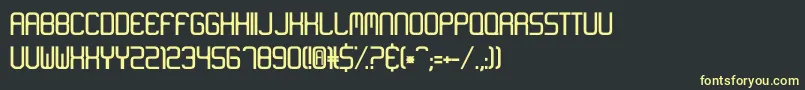 Neon Like Font – Yellow Fonts on Black Background