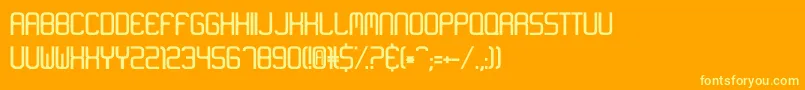フォントNeon Like – オレンジの背景に黄色の文字
