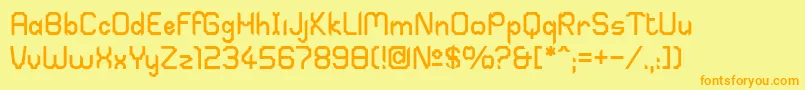 Sabril ffy Font – Orange Fonts on Yellow Background