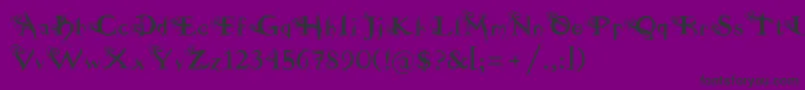 フォントFuenteDilana – 紫の背景に黒い文字