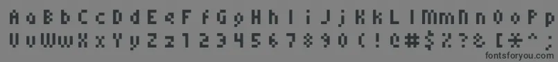 フォントMonoeger0556 – 黒い文字の灰色の背景