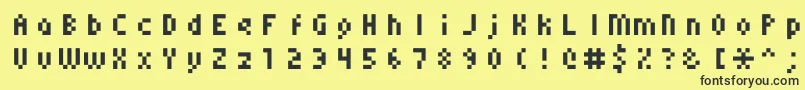 Шрифт Monoeger0556 – чёрные шрифты на жёлтом фоне