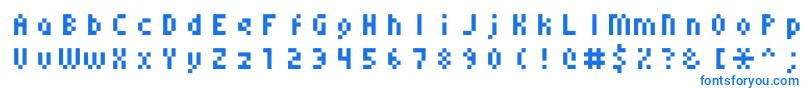 Monoeger0556-fontti – siniset fontit valkoisella taustalla