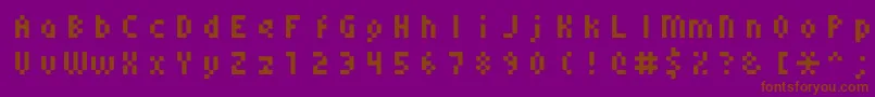 Шрифт Monoeger0556 – коричневые шрифты на фиолетовом фоне