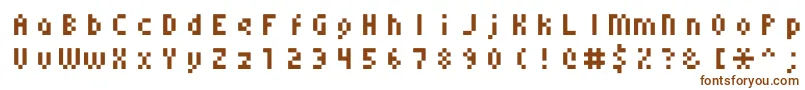 フォントMonoeger0556 – 白い背景に茶色のフォント
