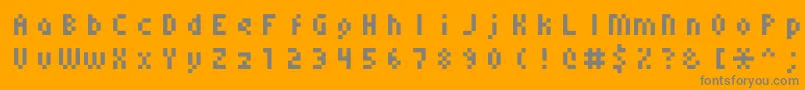 Czcionka Monoeger0556 – szare czcionki na pomarańczowym tle