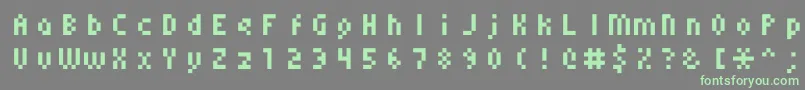 フォントMonoeger0556 – 灰色の背景に緑のフォント