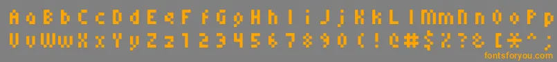 Czcionka Monoeger0556 – pomarańczowe czcionki na szarym tle
