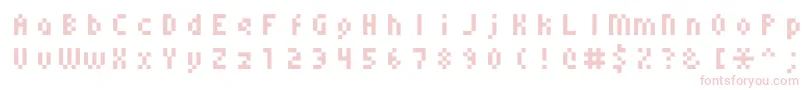 Czcionka Monoeger0556 – różowe czcionki na białym tle