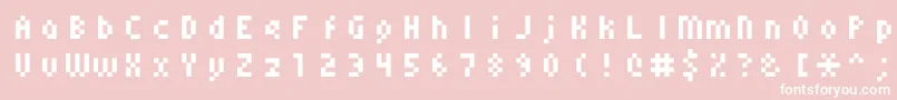 フォントMonoeger0556 – ピンクの背景に白い文字