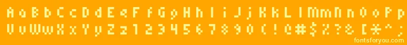 Czcionka Monoeger0556 – żółte czcionki na pomarańczowym tle