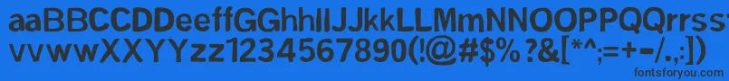 FsmSans Font – Black Fonts on Blue Background