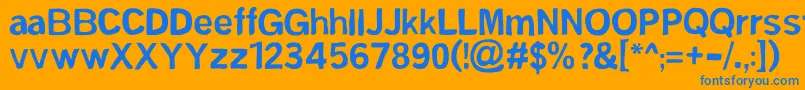 FsmSans Font – Blue Fonts on Orange Background