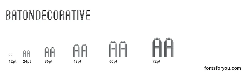 BatonDecorative Font Sizes