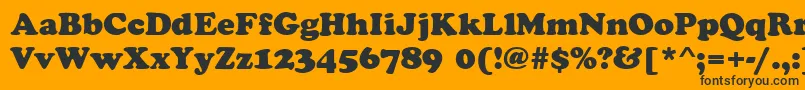 CookieRegular Font – Black Fonts on Orange Background