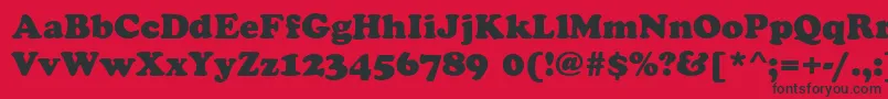 フォントCookieRegular – 赤い背景に黒い文字