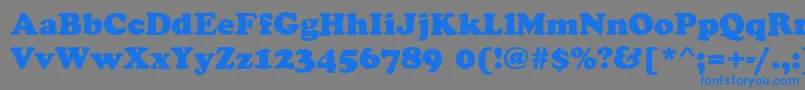 フォントCookieRegular – 灰色の背景に青い文字