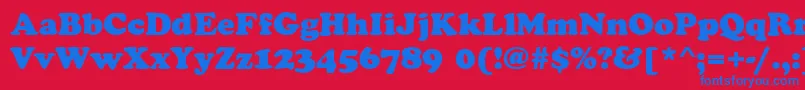 CookieRegular Font – Blue Fonts on Red Background