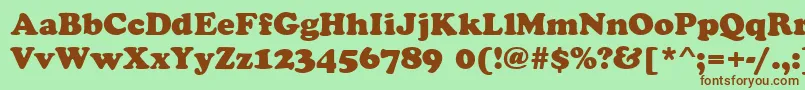 CookieRegular Font – Brown Fonts on Green Background