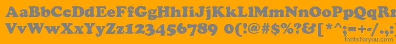 CookieRegular Font – Gray Fonts on Orange Background