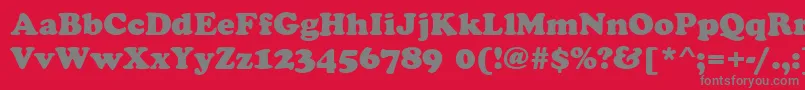 CookieRegular Font – Gray Fonts on Red Background
