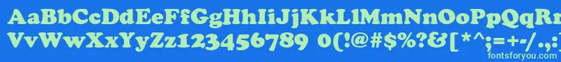 CookieRegular Font – Green Fonts on Blue Background