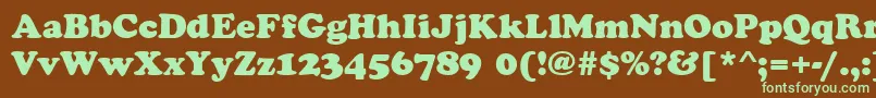 CookieRegular Font – Green Fonts on Brown Background