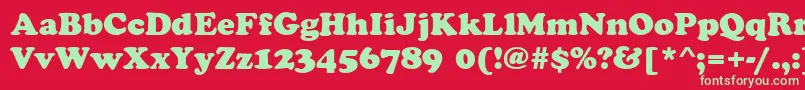 CookieRegular Font – Green Fonts on Red Background