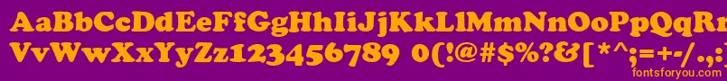 CookieRegular Font – Orange Fonts on Purple Background