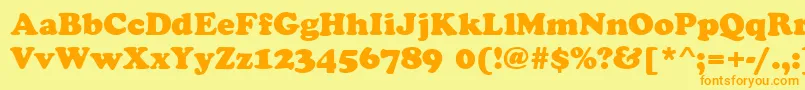 CookieRegular Font – Orange Fonts on Yellow Background