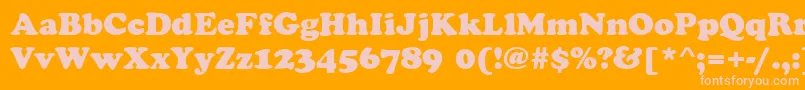 CookieRegular Font – Pink Fonts on Orange Background