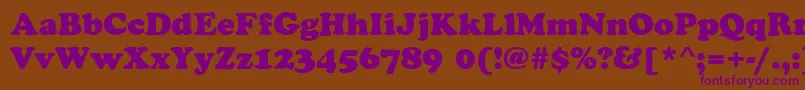 CookieRegular Font – Purple Fonts on Brown Background