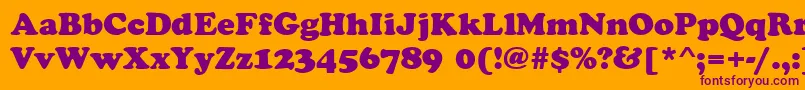 CookieRegular Font – Purple Fonts on Orange Background