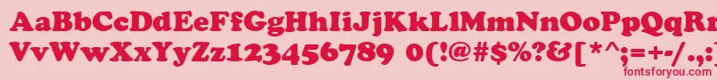 CookieRegular Font – Red Fonts on Pink Background