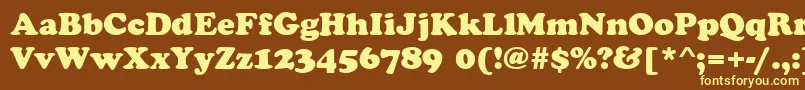 CookieRegular Font – Yellow Fonts on Brown Background