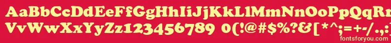 CookieRegular Font – Yellow Fonts on Red Background