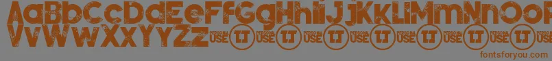 SilverForteGrungedemo Font – Brown Fonts on Gray Background