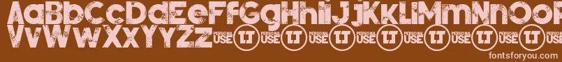 SilverForteGrungedemo Font – Pink Fonts on Brown Background
