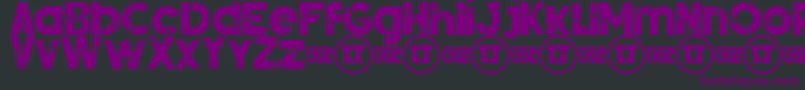 Police SilverForteGrungedemo – polices violettes sur fond noir